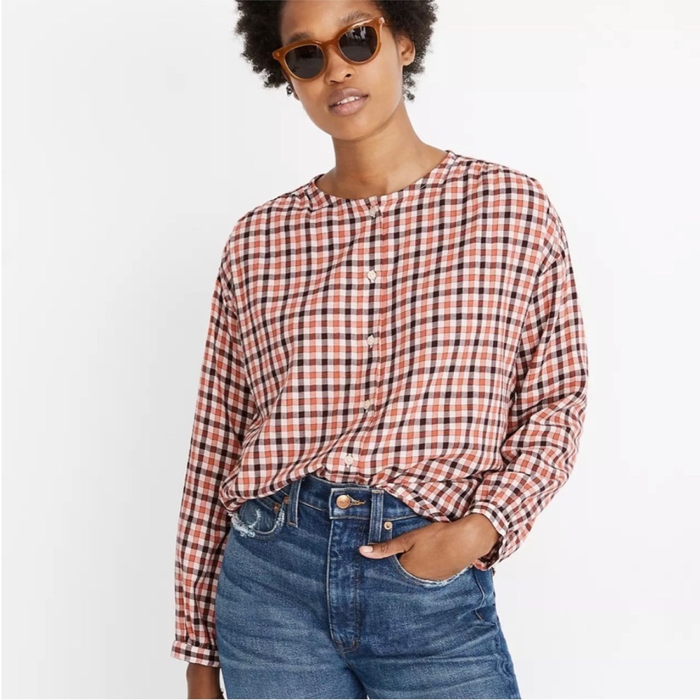 Madewell Sustainably Made Blouse Long Sleeve Top Size  XL